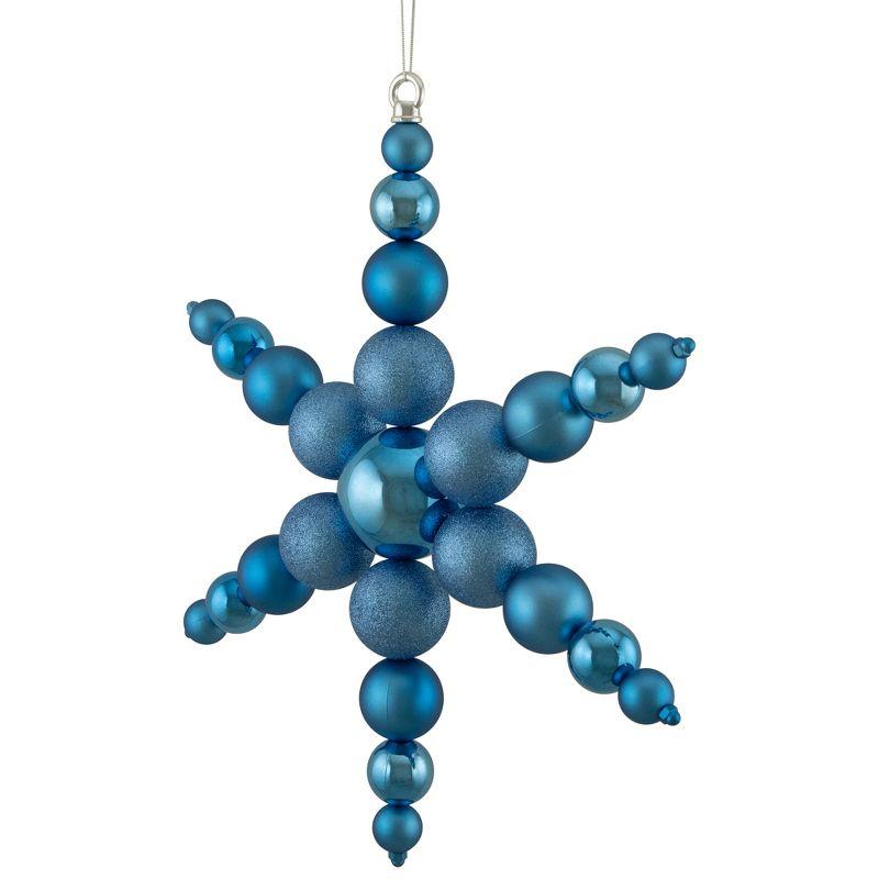 18" 3-Finish Ball Snowflake Commercial Christmas Ornament