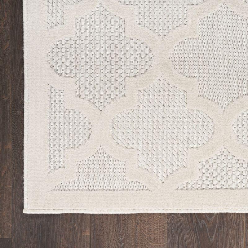 Nourison Easy Care 7' x 10' Ivory/White Indoor/Outdoor Rug