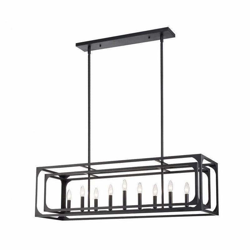 Z-Lite Easton 9 - Light Island Pendant Light in  Matte Black