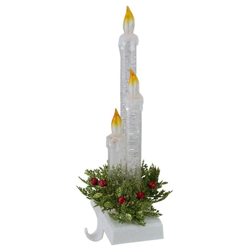 Northlight 9" Battery Operated LED Lighted Candle Christmas Stocking Holder