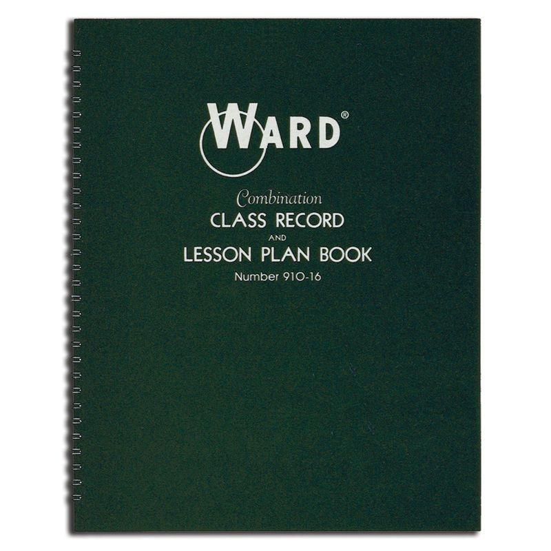 WARD® Combination 9-10 Week Class Record + 6 Period Lesson Plan Book, Pack of 2