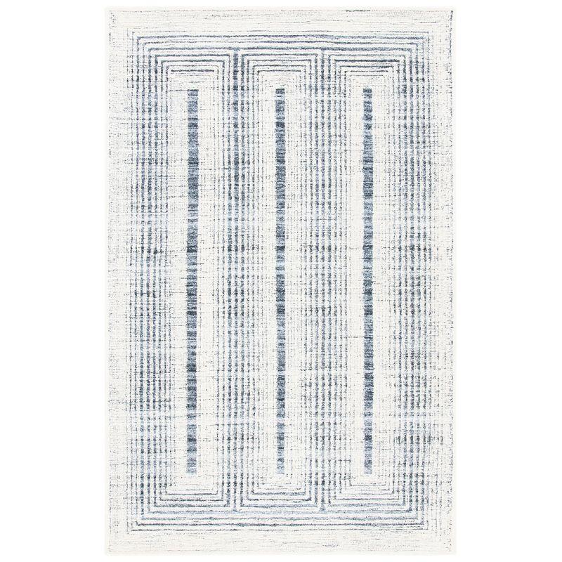 Metro MET991 Hand Tufted Indoor Area Rug - Dark Grey/Ivory - 5'x8' - Safavieh