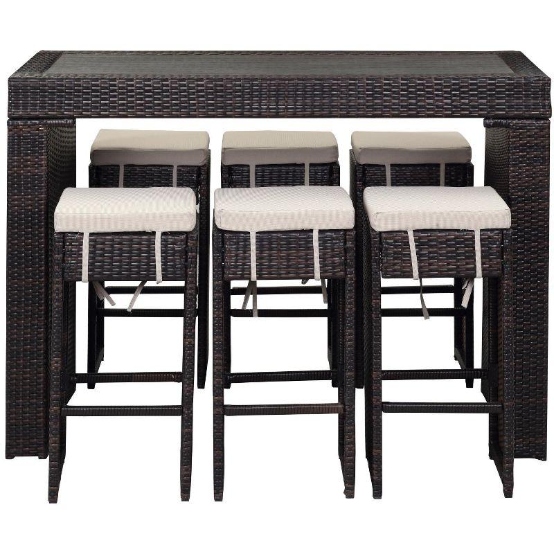 Sanders Bar Set - Indoor/Outdoor - PAT2502 - Brown/Sand - Safavieh