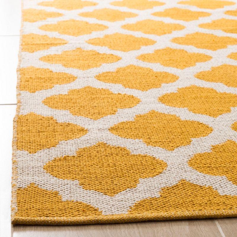 Coastal Charm Yellow/Ivory Cotton 4'x6' Handwoven Area Rug