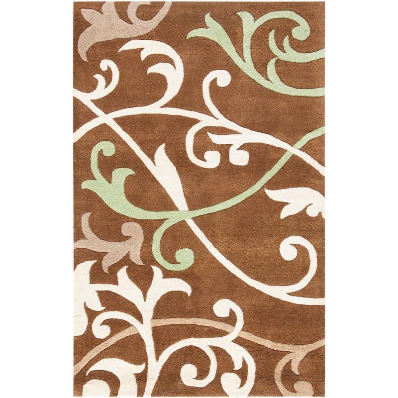 Soho SOH256 Hand Tufted Area Rug - Brown/Multi - 3'6"x5'6" - Safavieh.