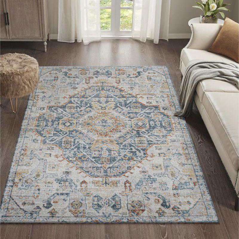 JONATHAN Y Shaemus Bohemian Medallion Low-Pile Machine-Washable Indoor Area Rug