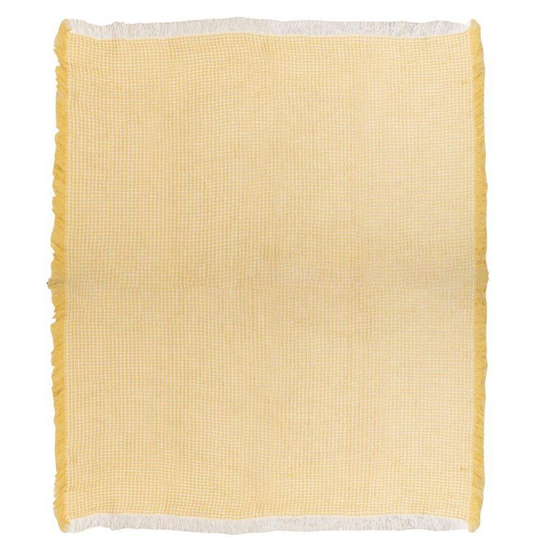 Eros Throw Blanket, Mustard, 50X60