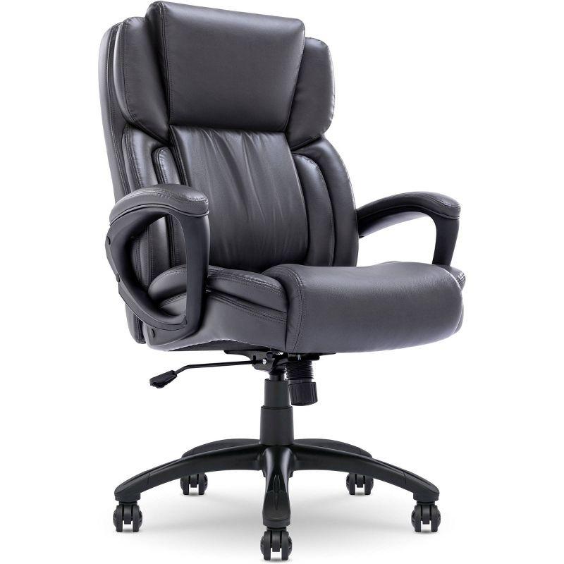 Serta Serta Garret Executive Office Chair, Ergonomic Lumbar Support, Semi-Plush Cushion, Body Pillows