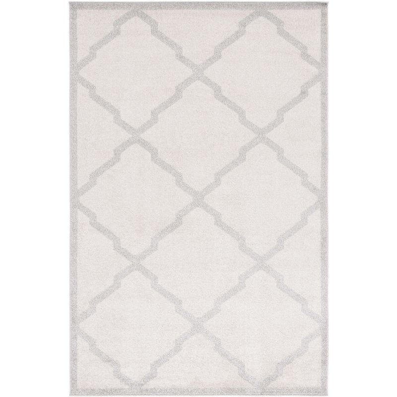 Wheat Beige Geometric Synthetic 4' x 6' Reversible Area Rug