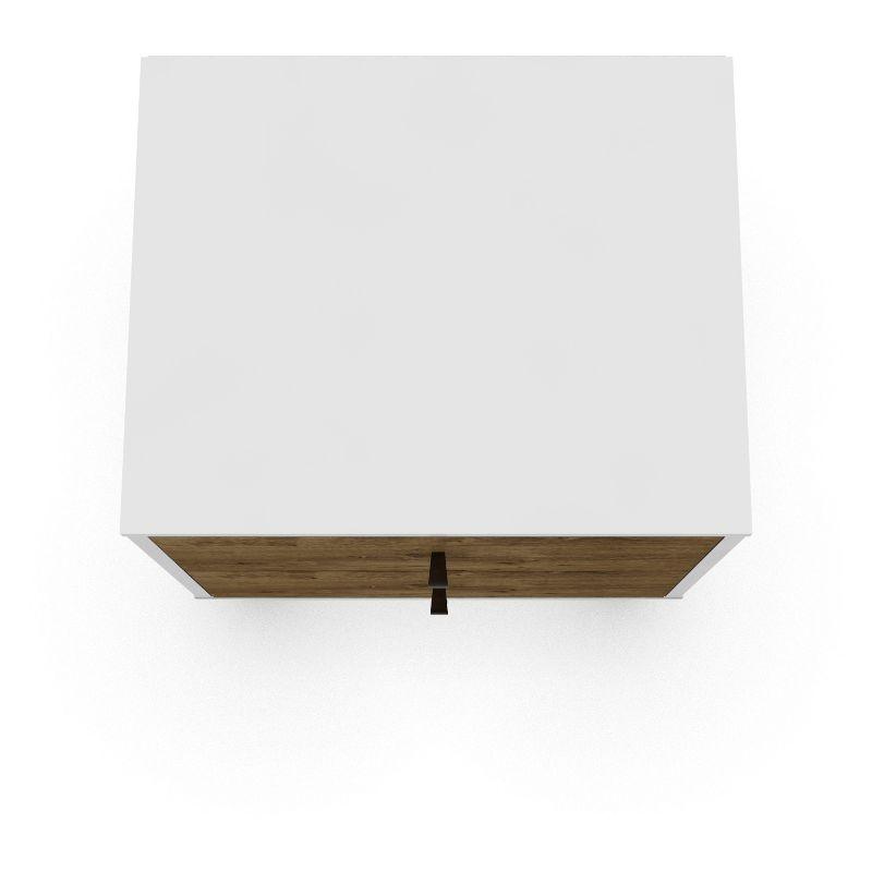 Liberty 2.0 Mid Century Modern Nightstand White/Rustic Brown - Manhattan Comfort