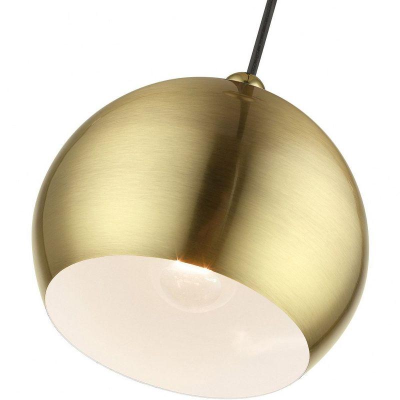 Livex Lighting Stockton 1 - Light Pendant in  Antique Brass/Polished Brass