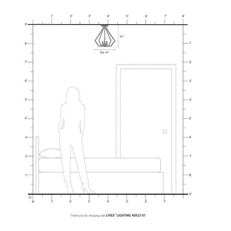 Livex Lighting Prism 3 - Light Chandelier in  Bronze