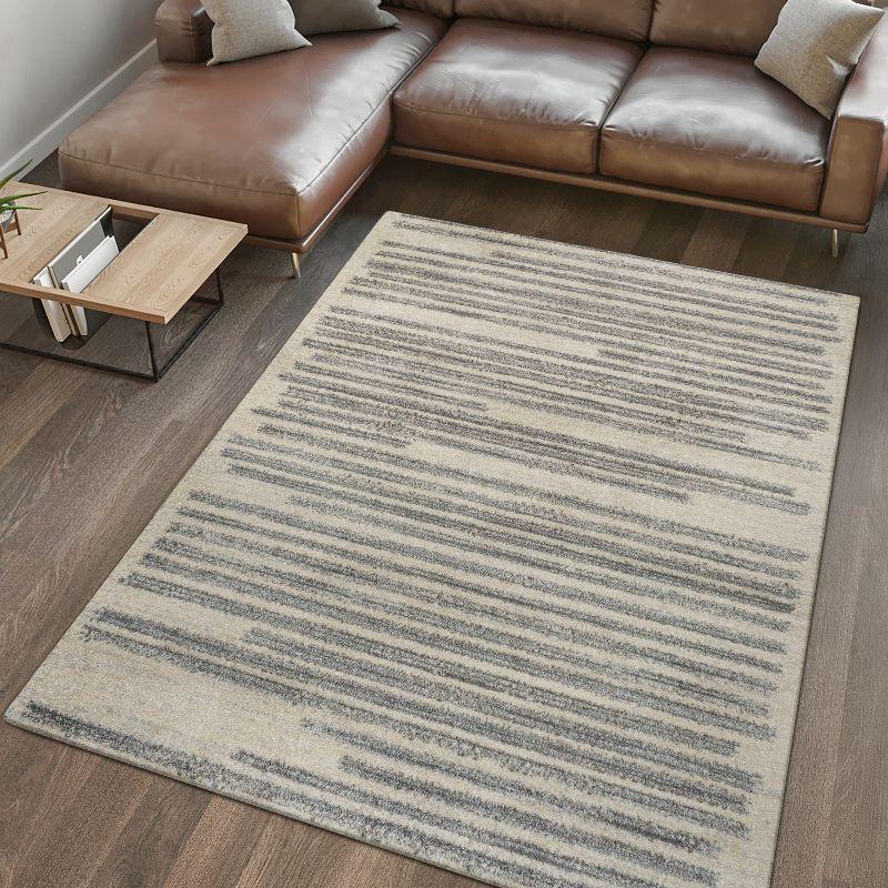 Khalil Modern Berber Stripe Indoor Area Rug - JONATHAN Y