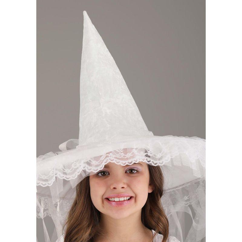 HalloweenCostumes.com Medium Girl Girl's White Witch Costume, White/Gray