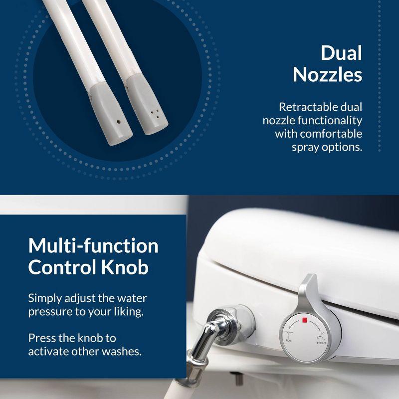 Bio Bidet by Bemis 550 Electric Smart Bidet Seat in Elongated White with Drylette Towels