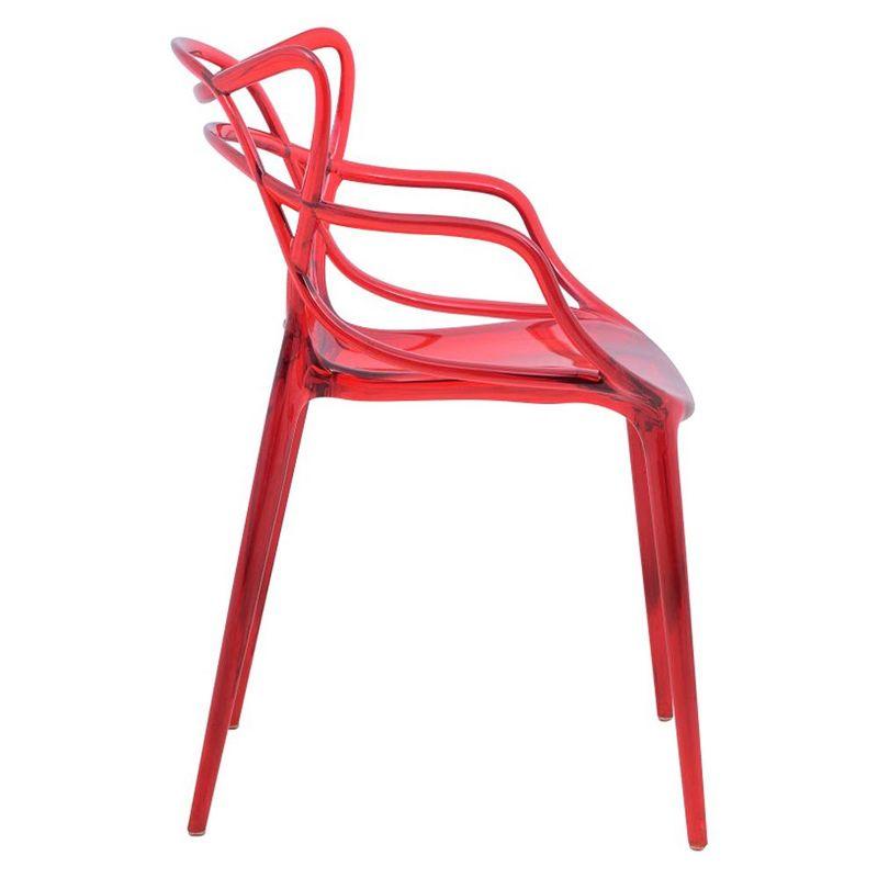 LeisureMod Milan Modern Acrylic Dining Chair Set of 2