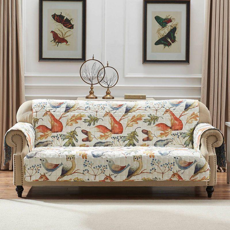 Reversible Willow Furniture Protector Slipcover Orange/Blue - Greenland Home Fashions