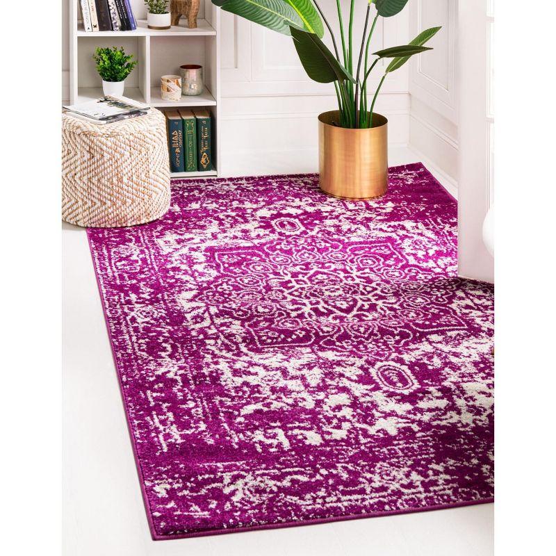 Unique Loom 3' 1 x 5' 3 Purple Richmond Medallion Area Rug