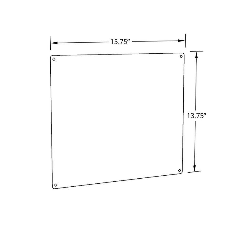 Azar Displays Metal Magnetic Board Panel for Pegboard or Wall Mount 15.75"L x 13.75"H, 2-Pack