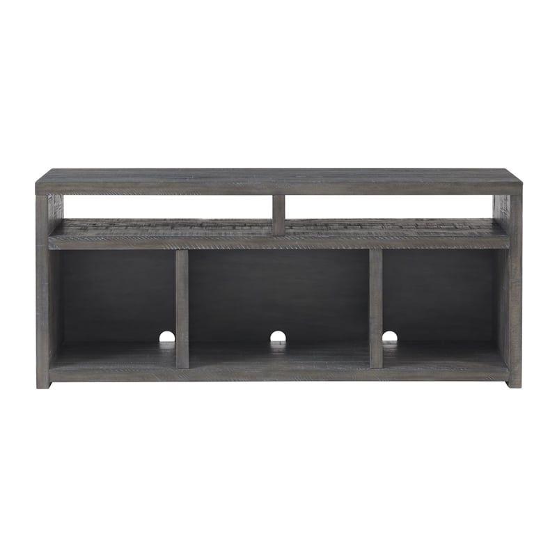 Lexington Casual Rustic Gray 70" Solid Pine TV Stand