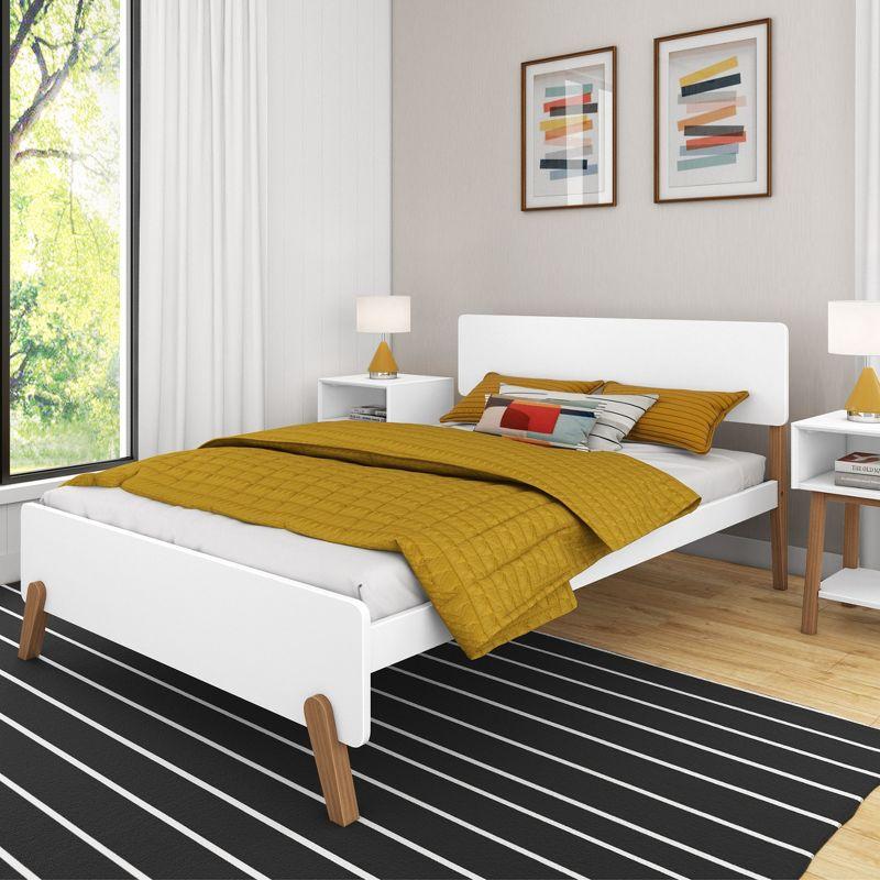 Max & Lily Mid-Century Modern Full-Size Panel Bed