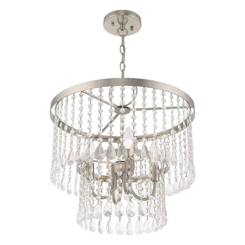 Livex Lighting Elizabeth 4 - Light Chandelier in  Brushed Nickel