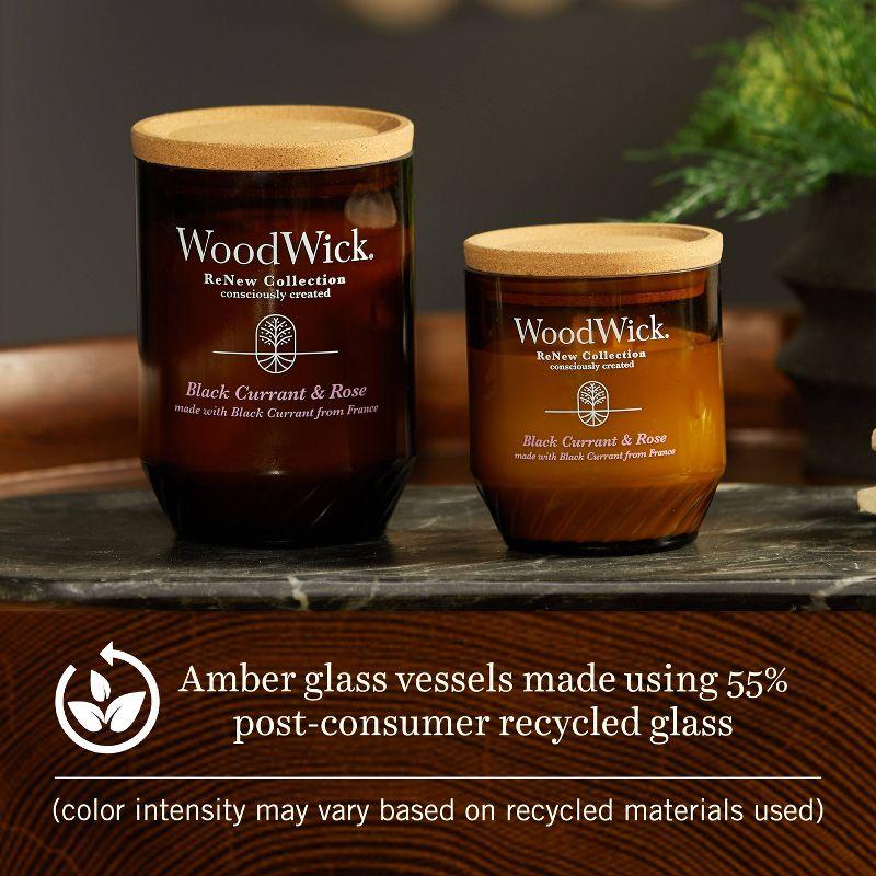 WoodWick ReNew Recycled Glass Black Currant and Rose  Candle 13oz