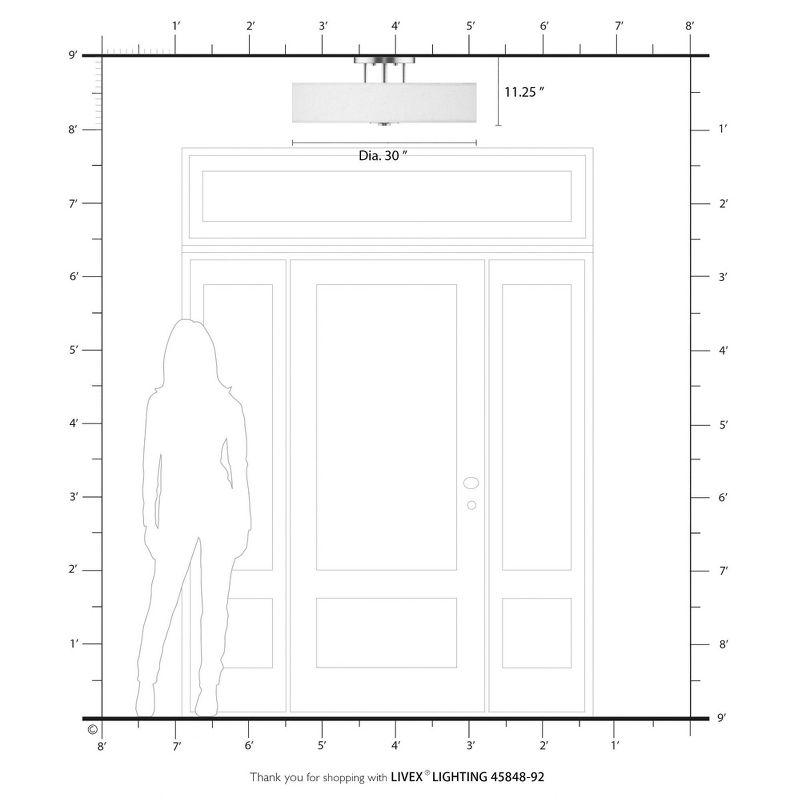 Livex Lighting Meridian 6 - Light Semi-Flush Mount in  English Bronze