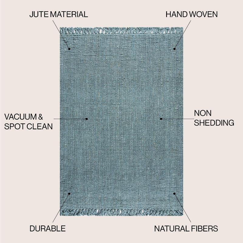 Para Hand Woven Chunky Jute with Fringe Area Rug - JONATHAN Y