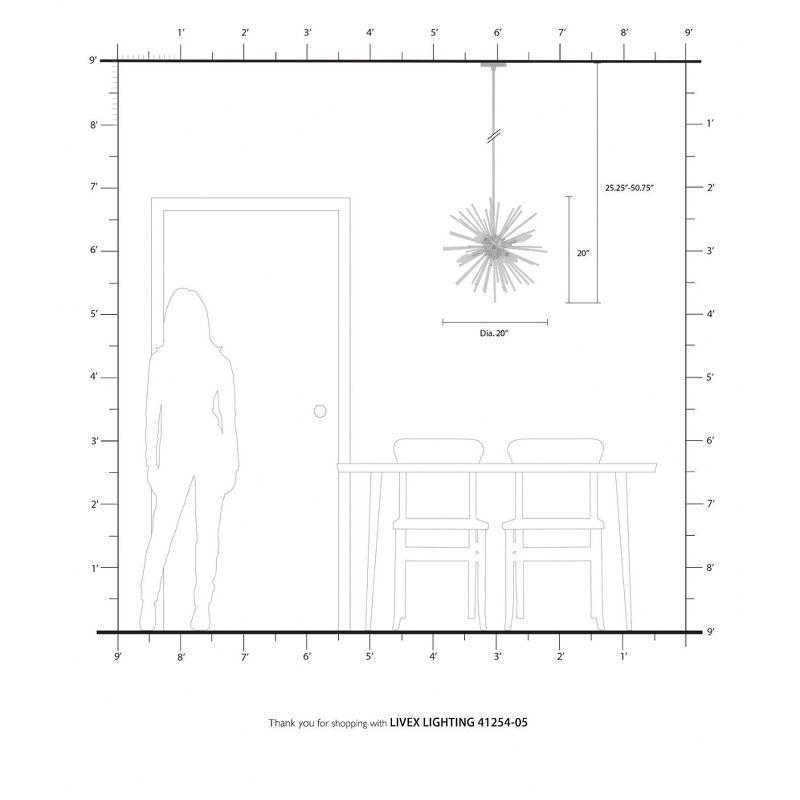 Livex Lighting Utopia 6 - Light Chandelier in  Polished Chrome