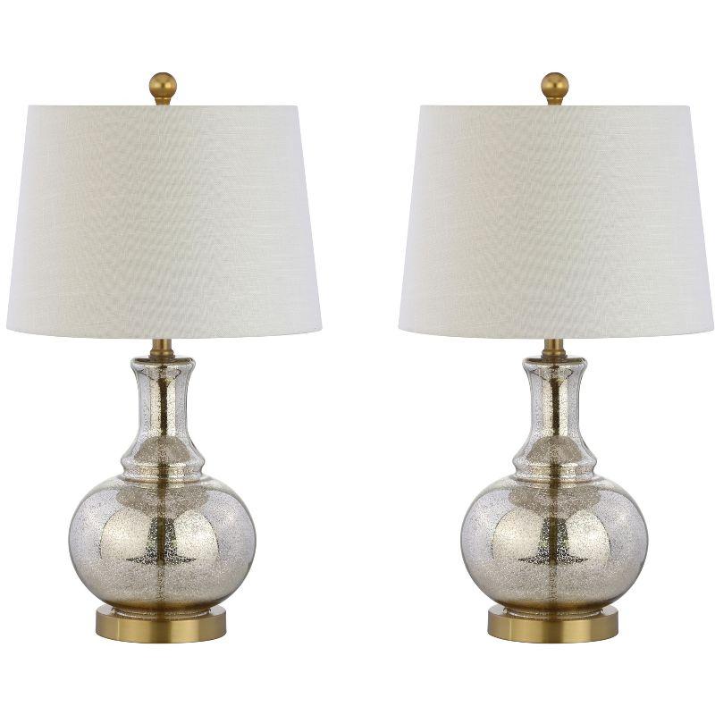 JONATHAN Y Lavelle Glass LED Table Lamp