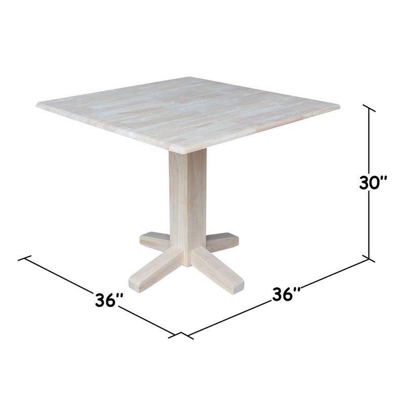 36" Sanders Square Dual Drop Leaf Dining Table - International Concepts