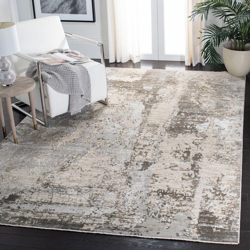 Gray 8' x 10' Synthetic Easy Care Area Rug