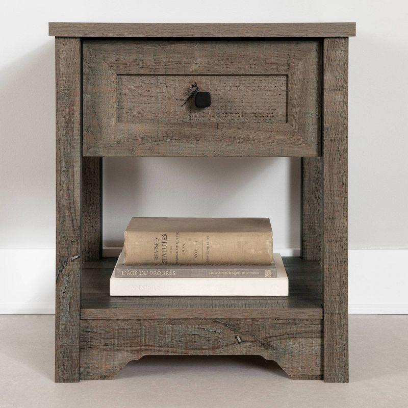 Farnel End Table Fall Oak - South Shore: Laminated Particle Board, Storage Shelf, 5 Year Warranty