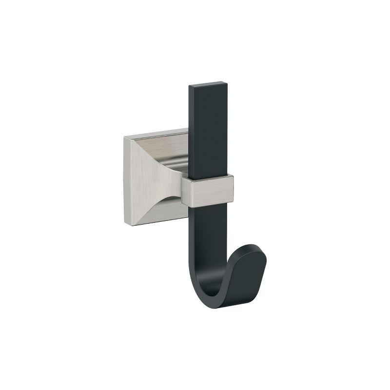 Matte Black and Satin Nickel Decorative Wall Hook