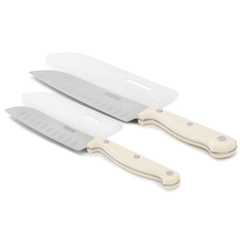 Keswick 2 Piece Santoku Knife Set with Linen Handles