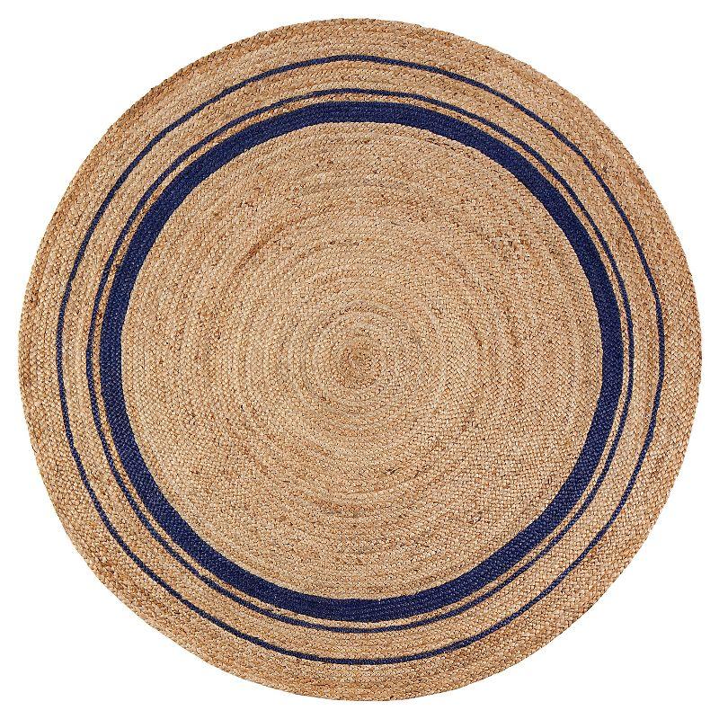 Midnite Braided Wool 8' Round Handmade Area Rug