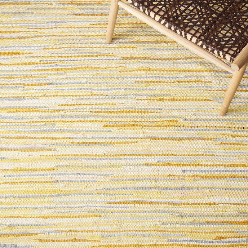 Rag Rug RAR129 Hand Woven Indoor Runner Rug - Gold/Multi - 2'3"x6' - Safavieh.