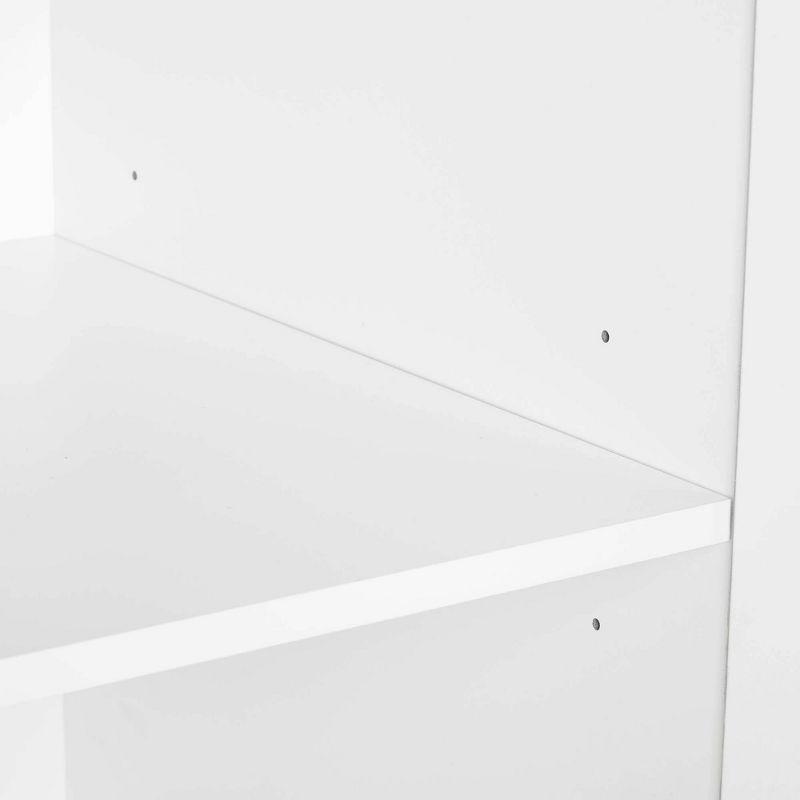 Manhattan Comfort 2pc Lee 4 Door and 8 Shelf Module Wardrobe White: Modern Storage, MDF, Metal Hardware