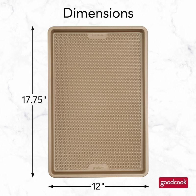 GoodCook 17"x11" Best Bake Cookie Sheet: Carbon Steel Baking Pan, Dishwasher-Safe, Rectangle, Brown