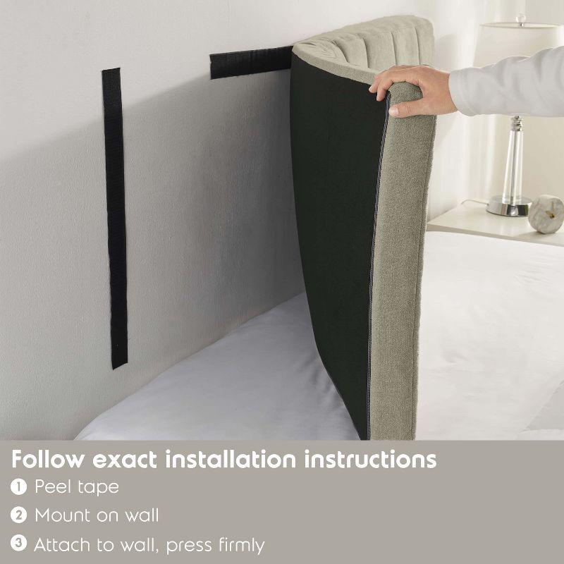 Nestl Chastelyne Upholstered Easy Assemble Wall Mounted Headboard