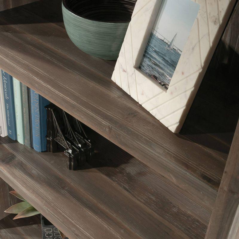 Sauder 70.866" Aspen Post Library Shelf with 2 Doors Pebble Pine