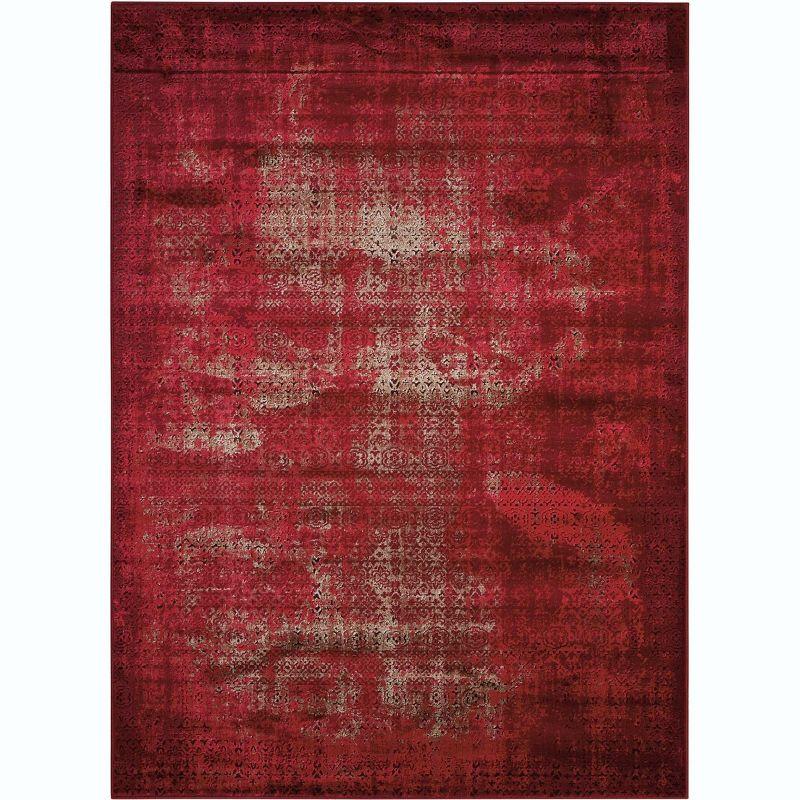 Nourison Karma KRM01 Red Area Rug 3'9" x 5'9"