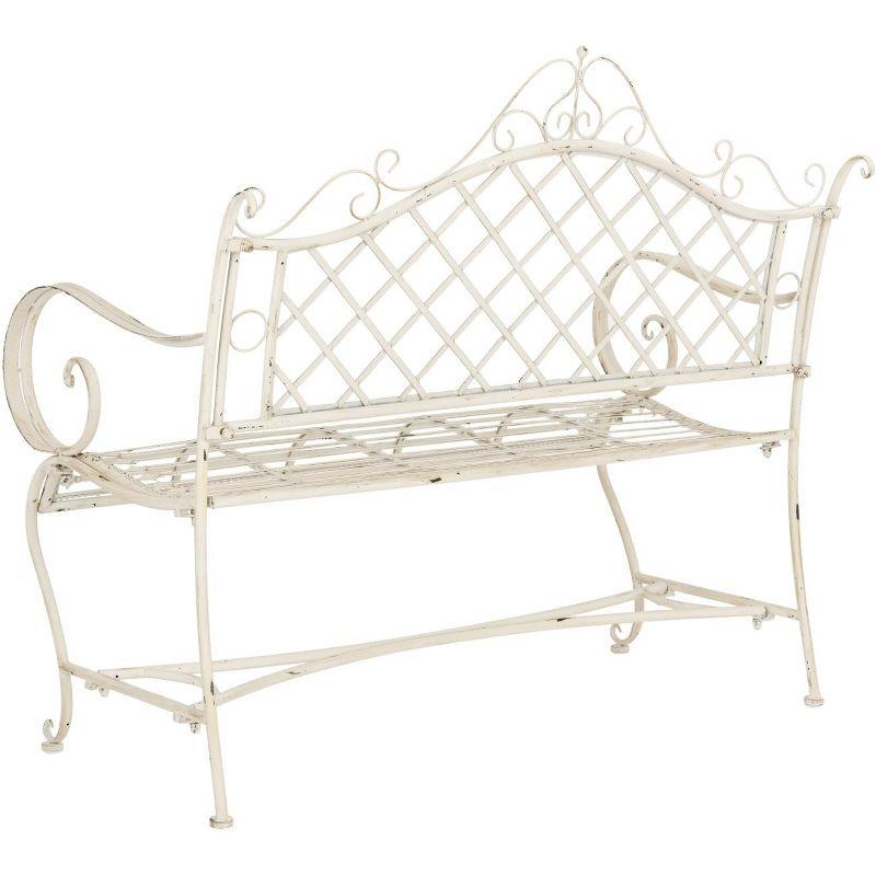 Abner Bench - Outdoor - PAT5017 - Antique White - Safavieh