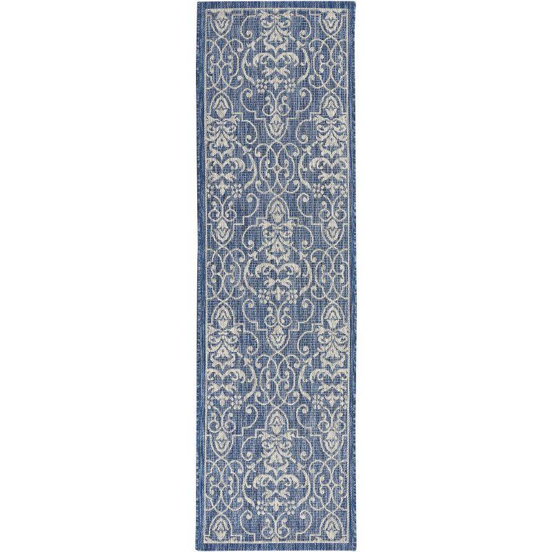 Nourison Garden Party GRD04 Indoor/outdoor Area Rug - Denim 2'2" x 7'6"