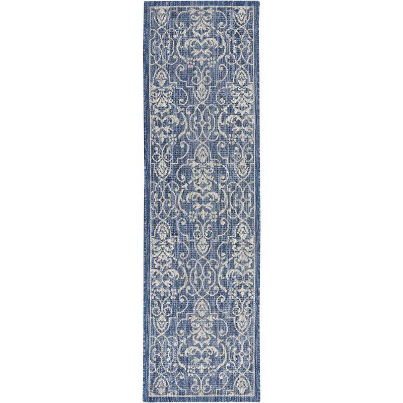 Nourison Garden Party Scroll Indoor/Outdoor Flatweave Area Rug