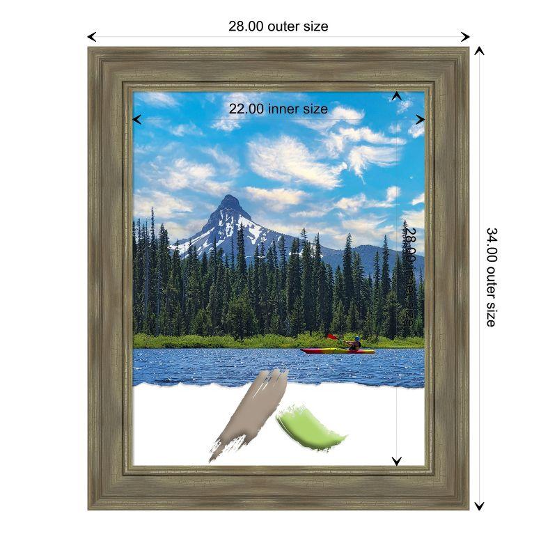 Amanti Art Alexandria Greywash Wood Picture Frame Opening Size 22x28 in.