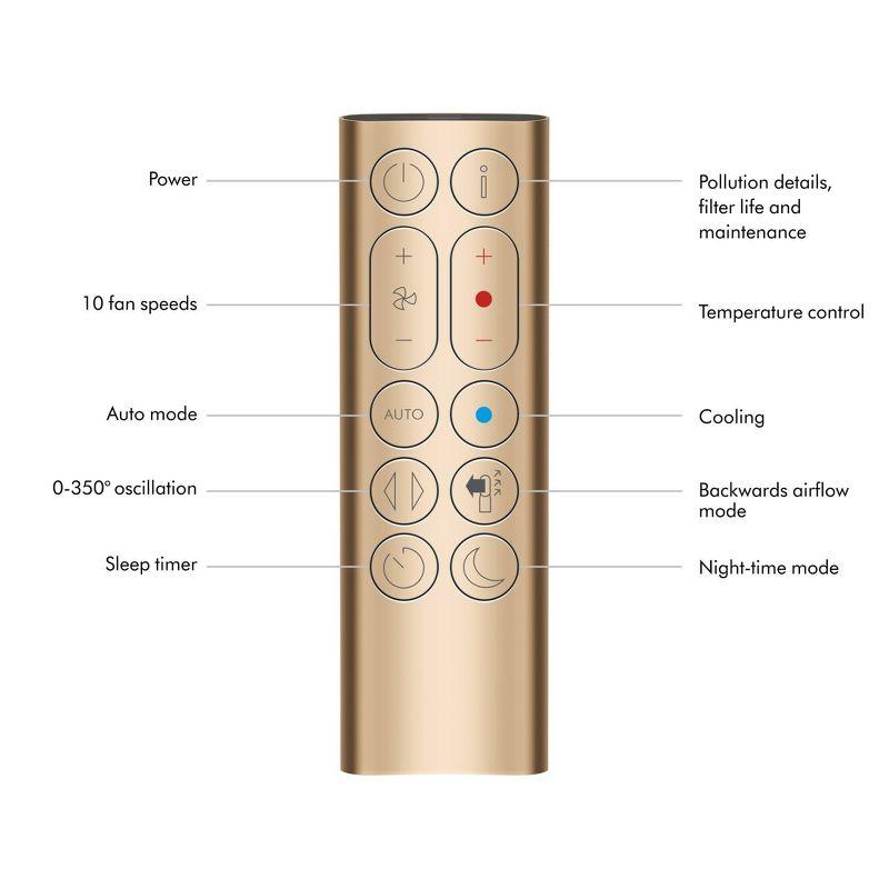 Dyson Dyson Hp09 Purifier Hot + Cool Formaldehyde Purifying Fan, White/gold