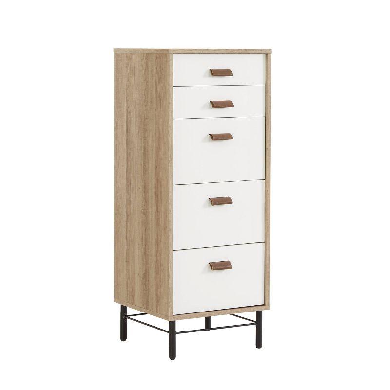 Sky Oak & White Vertical Lingerie Chest with Extra Deep Drawers