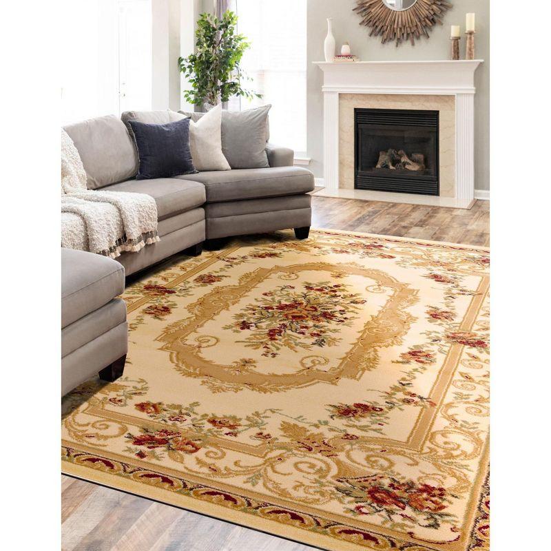 Unique Loom Versailles Collection Area Rug - Henry (10'  x 13' 1" Rectangle Cream/Green)